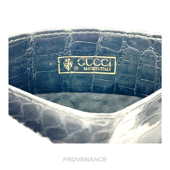 🔴 Gucci Card Holder Wallet - Crocodile Leather - Picture 6 of 7